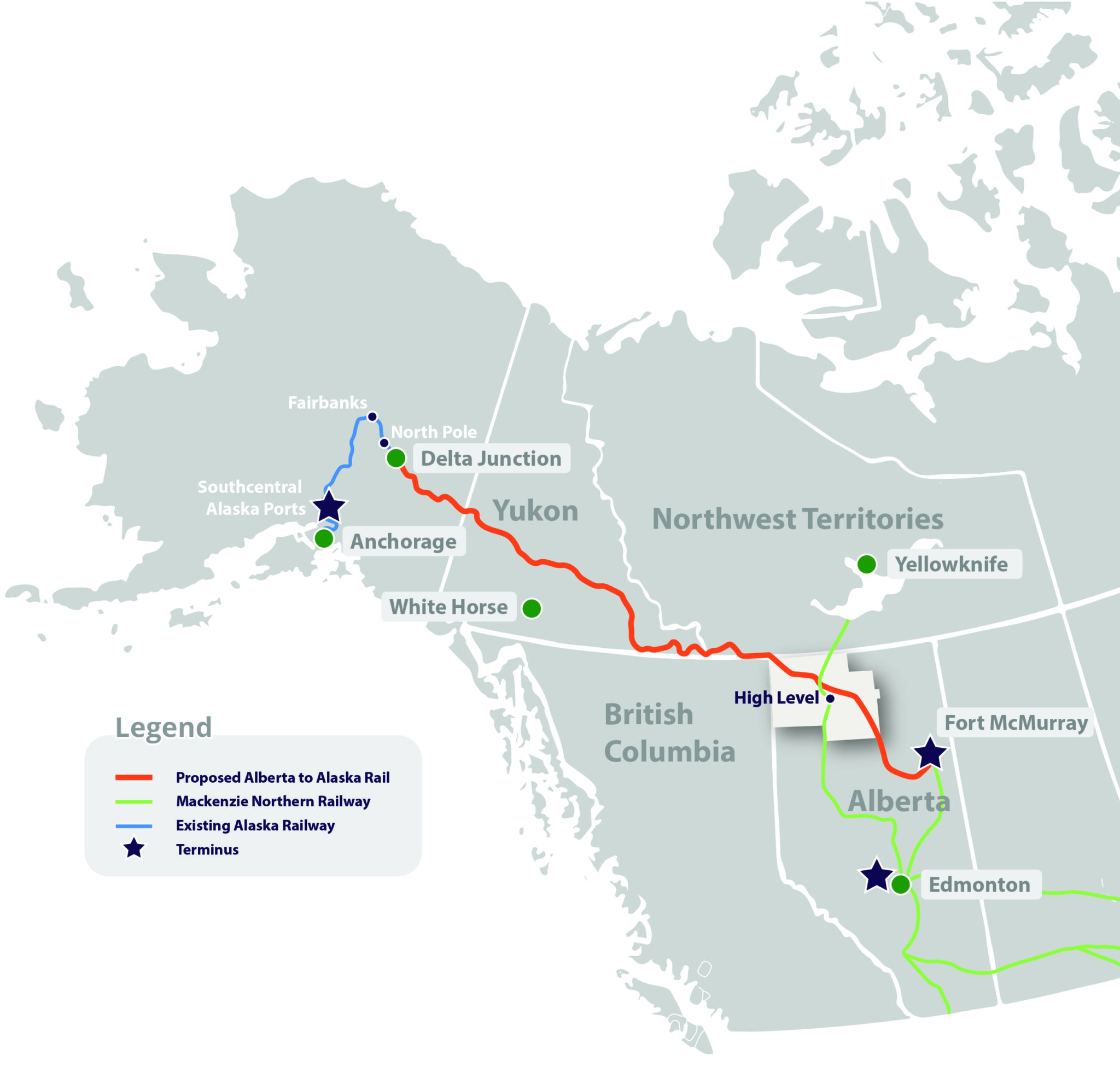 AB to Alaska Map
